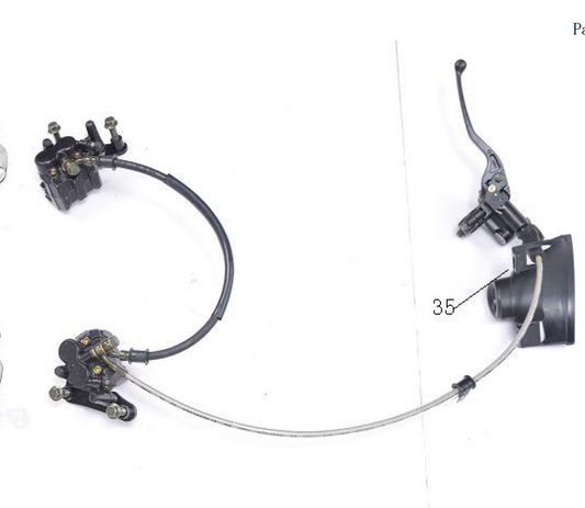 Front disc brake for Venom X22 motorcycle. BD125-11 Front disc brake assembly