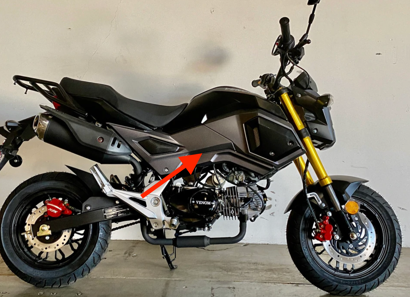 Right Middle Side Fairing for BD125 10 Vader 125cc Gen II Middle Right Panel